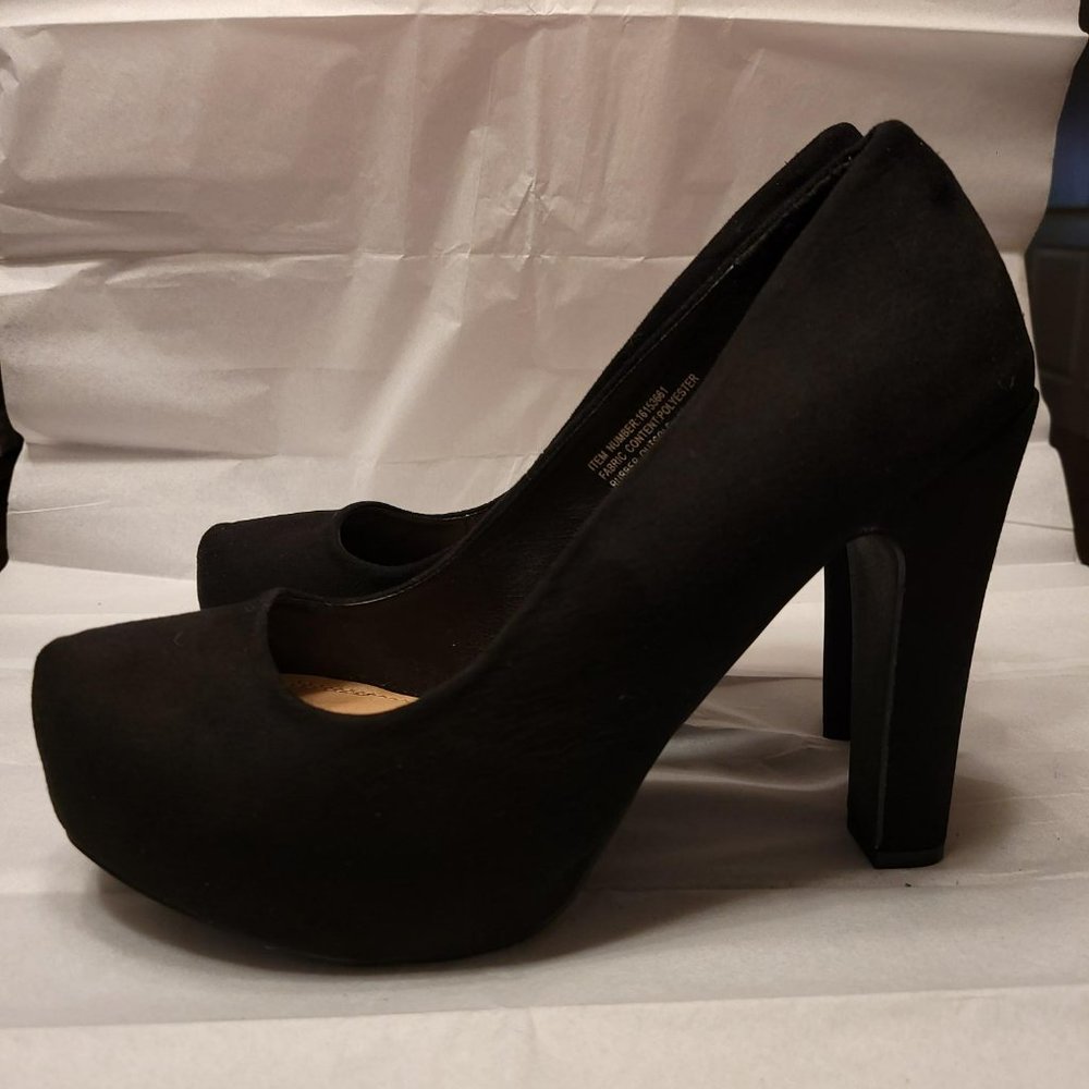 Torrid Black Suede Platform Heels